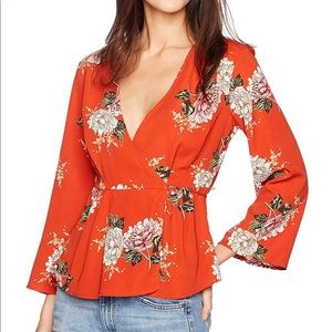 NWT ASTR the Label Wrap Floral Top